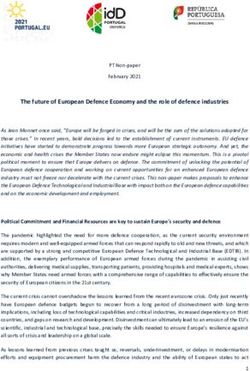 The Future Of European Defence Economy And The Role Of Defence Industries