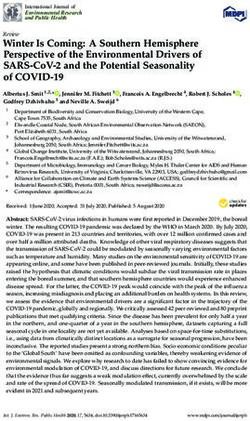 WINTER IS COMING: A SOUTHERN HEMISPHERE PERSPECTIVE OF THE ENVIRONMENTAL DRIVERS OF SARS-COV-2 AND THE POTENTIAL SEASONALITY OF COVID-19 - MDPI