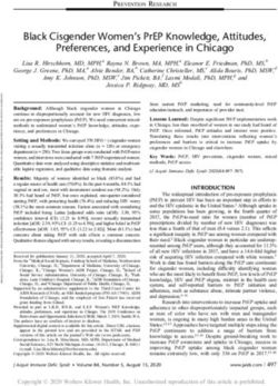 BLACK CISGENDER WOMEN'S PREP KNOWLEDGE, ATTITUDES, PREFERENCES, AND EXPERIENCE IN CHICAGO - NATAP