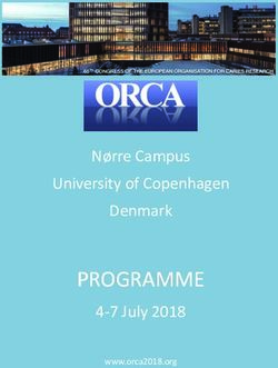 PROGRAMME - N&oslash;rre Campus University of Copenhagen Denmark 4-7 July 2018 www.orca2018.org - Caries Research
