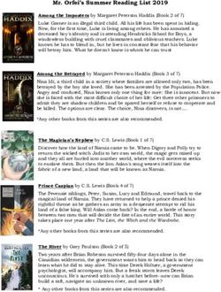 Mr. Orfei's Summer Reading List 2019 - The Windward School