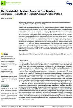 The Sustainable Business Model of Spa Tourism Enterprise-Results of Research Carried Out in Poland - MDPI