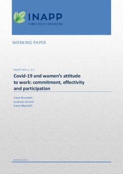 Covid-19 and women's attitude to work: commitment, effectivity and participation - INAPP WP n. 57