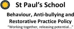 St Paul's School Behaviour, Anti-bullying and Restorative Practice Policy - "Working together, releasing potential "