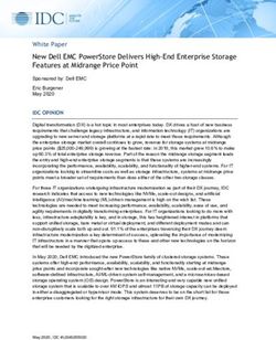 NEW DELL EMC POWERSTORE DELIVERS HIGH-END ENTERPRISE STORAGE FEATURES AT MIDRANGE PRICE POINT - NEW DELL EMC POWERSTORE DELIVERS HIGH-END ...