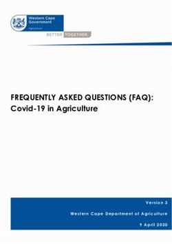 FREQUENTLY ASKED QUESTIONS (FAQ): Covid-19 in Agriculture - Hortgro