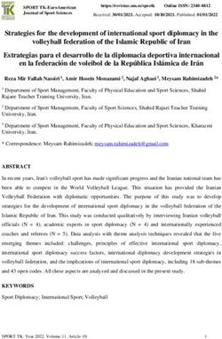 Strategies for the development of international sport diplomacy in the volleyball federation of the Islamic Republic of Iran Estrategias para el ...