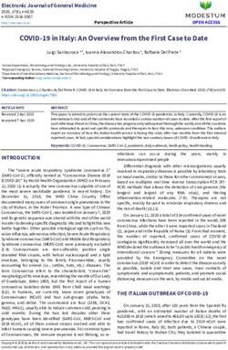 COVID-19 in Italy: An Overview from the First Case to Date