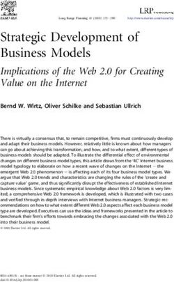 Strategic Development of Business Models