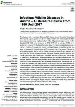 Infectious Wildlife Diseases in Austria-A Literature Review From 1980 Until 2017 - Frontiers