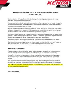 KENDA TIRE AUTOMOTIVE/ MOTORSPORT SPONSORSHIP GUIDELINES 2021 - Kenda ...