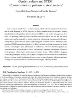 Gender, culture and STEM: Counter-intuitive patterns in Arab society