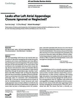 Leaks after Left Atrial Appendage Closure: Ignored or Neglected? - Karger Publishers