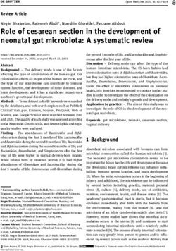 Role of cesarean section in the development of neonatal gut microbiota: A systematic review