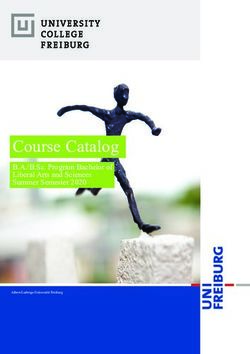 Course Catalog B.A./B.Sc. Program Bachelor of Liberal Arts and Sciences Summer Semester 2020 - University College ...