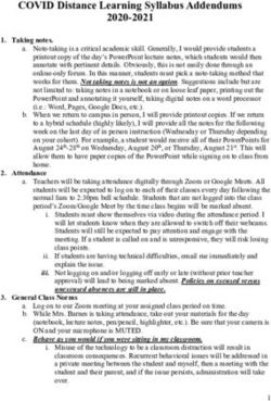 COVID Distance Learning Syllabus Addendums 2020-2021