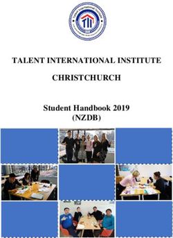 CHRISTCHURCH (NZDB) TALENT INTERNATIONAL INSTITUTE - Student Handbook 2019