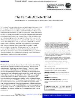 The Female Athlete Triad - American Academy of Pediatrics