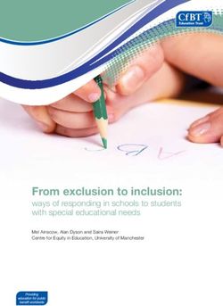 From exclusion to inclusion: ways of responding in schools to students with special educational needs - ERIC