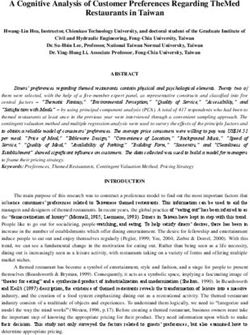 A Cognitive Analysis of Customer Preferences Regarding TheMed Restaurants in Taiwan