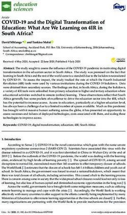 COVID-19 and the Digital Transformation of Education: What Are We Learning on 4IR in South Africa? - MDPI