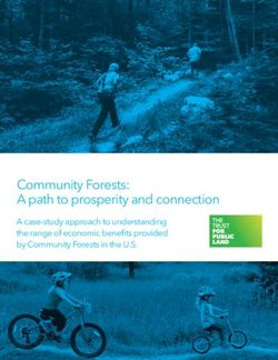 Community Forests: A path to prosperity and connection - A case-study approach to understanding the range of economic benefits provided by ...