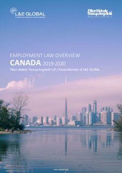 Canada 2019-2020 employment law overview - Filion Wakely Thorup Angeletti LLP / Proud Member of L&E GLOBAL - L&E Global ...