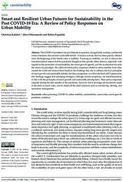 Smart and Resilient Urban Futures for Sustainability in the Post COVID-19 Era: A Review of Policy Responses on Urban Mobility - MDPI