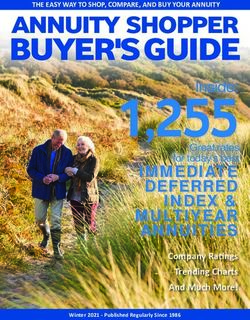 BUYER'S GUIDE ANNUITY SHOPPER - Immediate Annuities