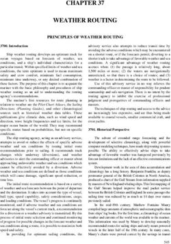 WEATHER ROUTING PRINCIPLES OF WEATHER ROUTING