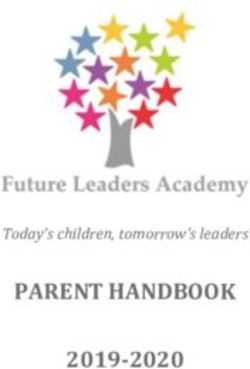 PARENT HANDBOOK 2019-2020 - Today's children, tomorrow's leaders - Future Leaders Academy