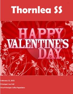 Thornlea SS - February 12, 2021 Principal: Joe Foti Vice-Principal: Sofia Papadatos