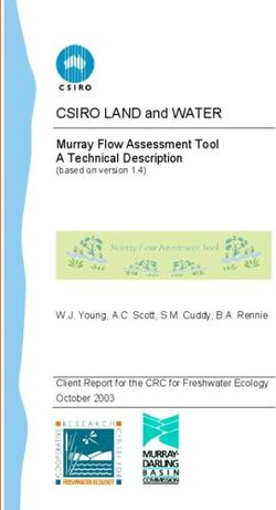 CSIRO LAND and WATER Murray Flow Assessment Tool A Technical Description (based on version 1.4)