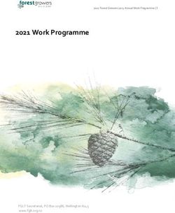 2021 Work Programme - FGLT Secretariat, PO Box 10986, Wellington 6143 www.fglt.org.nz - the Forest Owners Association