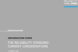 THE RELIABILITY STANDARD: CURRENT CONSIDERATIONS - RELIABILITY PANEL - AEMC