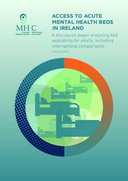 ACCESS TO ACUTE MENTAL HEALTH BEDS IN IRELAND - A discussion paper analysing bed availability for adults, including international comparisons ...