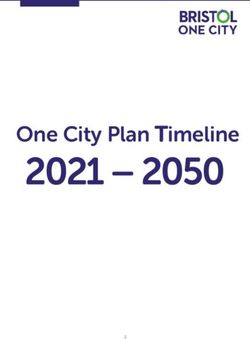 2021 2050 One City Plan Timeline - Bristol One City