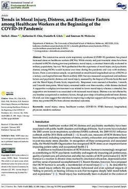 Trends in Moral Injury, Distress, and Resilience Factors among Healthcare Workers at the Beginning of the COVID-19 Pandemic - MDPI
