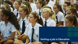 Getting a job in Education