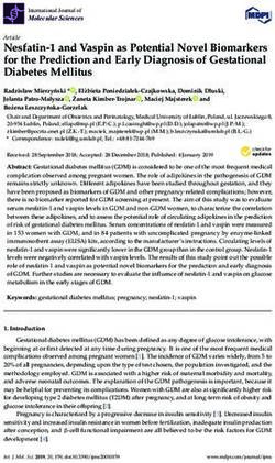 Nesfatin-1 and Vaspin as Potential Novel Biomarkers for the Prediction and Early Diagnosis of Gestational Diabetes Mellitus - MDPI