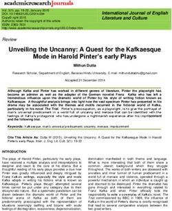 Unveiling the Uncanny: A Quest for the Kafkaesque Mode in Harold Pinter's early Plays