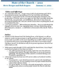 State of the Church 2021 - Grace Chapel