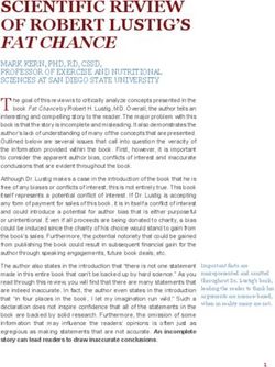SCIENTIFIC REVIEW OF ROBERT LUSTIG'S FAT CHANCE