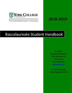 Baccalaureate Student Handbook 2018-2019 - The Stabler Department of Nursing Diehl Hall Room 126 - York College of Pennsylvania