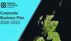 Corporate Business Plan 2020-2025 - Registers of Scotland