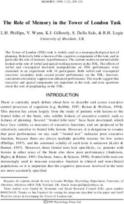 The Role of Memory in the Tower of London Task