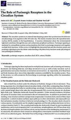 The Role of Purinergic Receptors in the Circadian System - MDPI