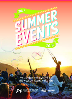 88 2 0 1 YOUR GUIDE TO EVENTS IN THE NELSON TASMAN REGION - Nelson City Council