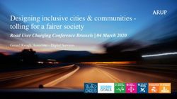 Designing inclusive cities & communities - tolling for a fairer society - Road User Charging Conference Brussels | 04 March 2020