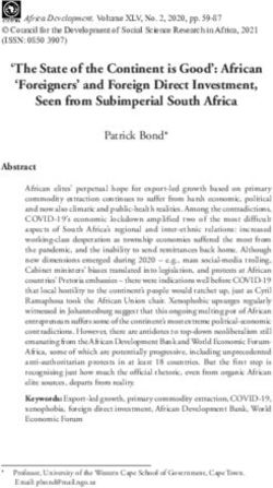 The State of the Continent is Good': African 'Foreigners' and Foreign Direct Investment, Seen from Subimperial South Africa - Codesria